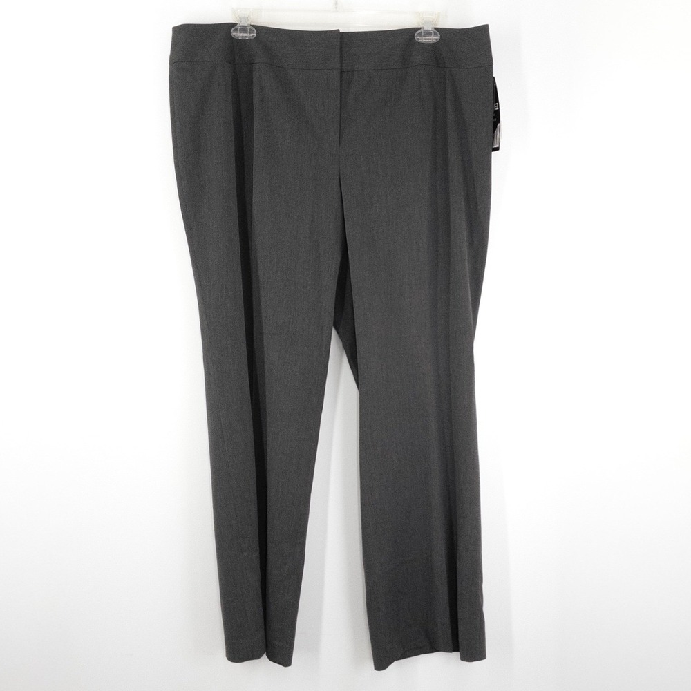 Peter Nygard Women's Size 20 Pull On Dress Pants Heather Charcoal Stretch NWT - Picture 1 of 8